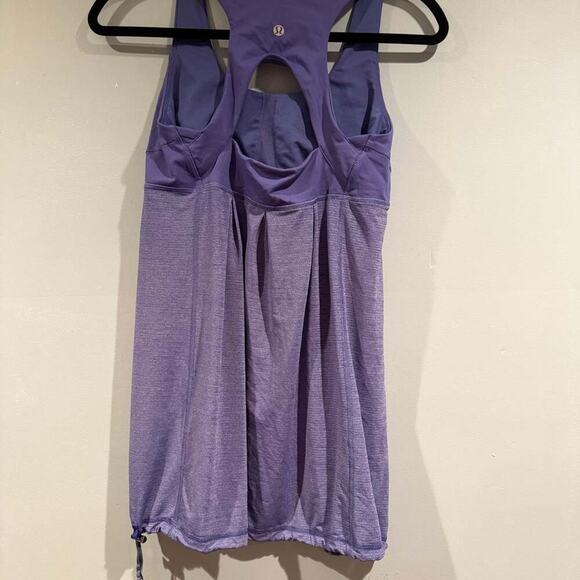 Lululemon Turbo Athletic Tank Top Heathered Dewberry Purple Size 8 - Picture 2 of 2